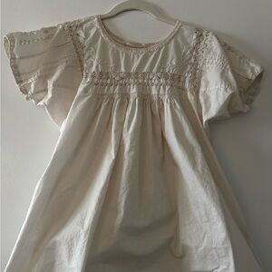 Ulla Johnson Cotton Blouse with Embroidery and Crochet Detail - Size 8
